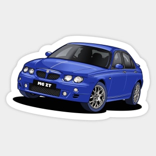 MG ZT saloon in Trophy Blue Sticker